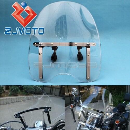 Universal Motorcycle Windshield Windscreen For Yamaha V-Max 1200 V Star 650 Custom Stryker Cruisers Standards