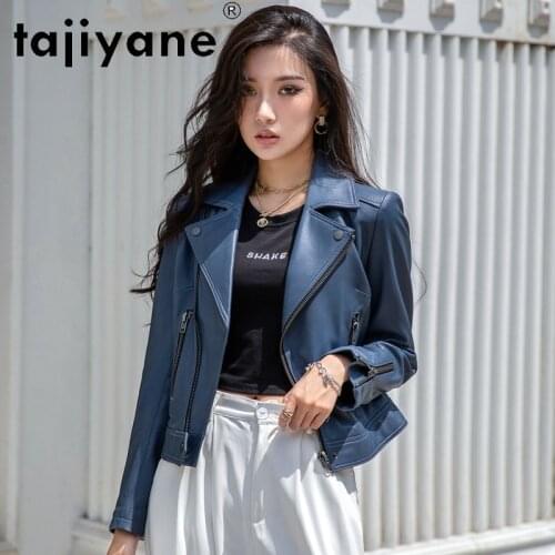Tajiyane 2021 Autumn Real Leather Clothes for Women Ladies Genuine Sheepskin Coats High Quality Woman Cloth Femme Veste TN2059