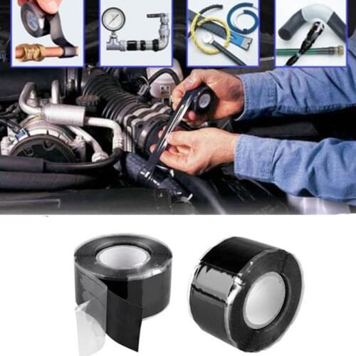 1Pc Multi-purpose Self-adhesive Strong Black Rubber Silicone Repair Waterproof Bonding Tape Rescue Self Fusing Wire Cocina Home