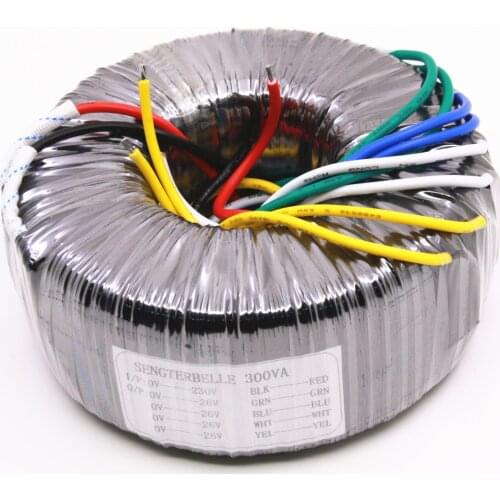 300W Pure Copper Toroidal Transformer Output: 0-26V*4 Amplifier power supply New