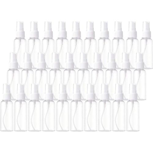 50 Pieces 50Ml Spray Bottles Plastic Empty Refillable Atomiser Transparent Travel Bottle