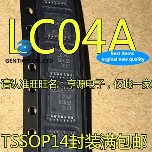 50Pcs SN74LVC04APWR Silkscreen LC04A Six Inverter IC TSSOP14 in stock 100% new and original
