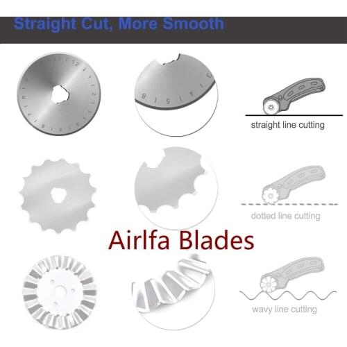 7pcs-45mm Rotary Cutter Quilting Pinking Lace Blade Set Fabric Cloths fit for most of rotary cutter