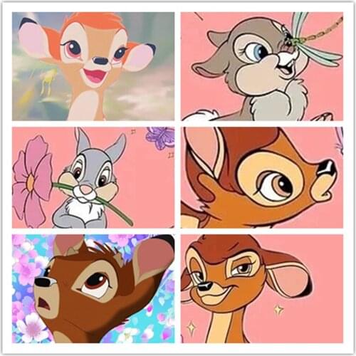 Disney 5D DIY Diamond Painting Fawn Bambi Single Animal Full Diamond Embroidery Handmade Custom Exquisite Home Decoration