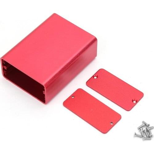 Circuit Board Instrument Aluminum Cooling Box DIY Electronic Project Enclosure Case Frosted Red Printed Circuit Board