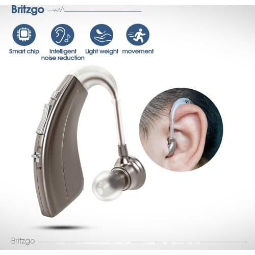 Britzgo Mini Hearing Aid,Wireless Digital Invisible Hearing Aids,Battery Life 500hours, Sound Amplifier For The Elderly Deafness