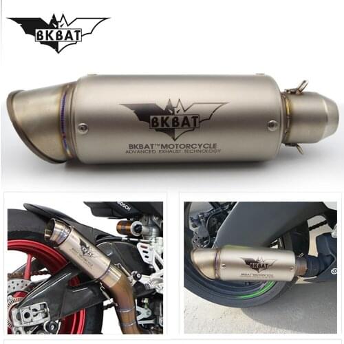 BKBAT Universal Motorcycle Exhaust For honda xr250 rebel cb 500x cb500x cbf 1000 goldwing 1800 zoomer xr 600 xr400 cbr250r