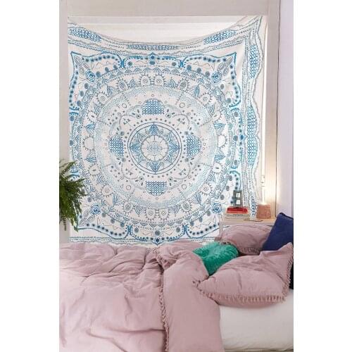 Ins India Mandala Tapestry Boho Wall Hanging Decor Polyester Flower Carpet Throw Yoga Mat For Home Bedroom Decoration