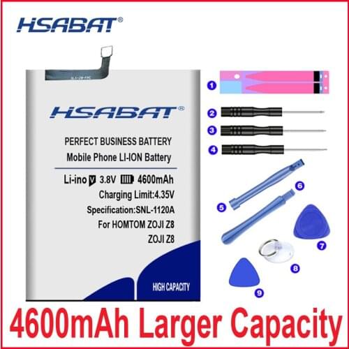 HSABAT 0 Cycle 4600mAh Battery for HOMTOM ZOJI Z8 5.0inch MTK6750 High Quality Mobile Phone Replacement Accumulator
