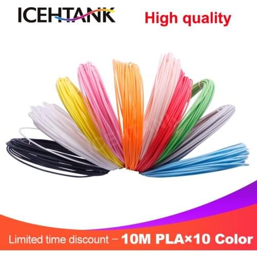ICHTANK 3 D 10 Metre/Color 1.75 mm ABS/PLA Material 3D PLA Filament For 3D Pen Filament ABS Plastic 3D Pens Supplies Color