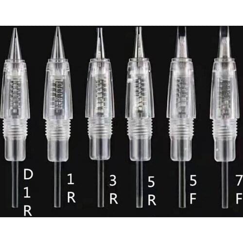 Agulha para tatuagem de alta qualidade, kit com cartucho de agulhas para maquiagem permanente, delineador para sobrancelhas e lá