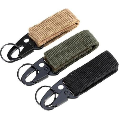 Carabiner High Strength Nylon Key Hook MOLLE Webbing Buckle Hanging System Belt Buckle Hanging Camping and Hiking Accessories