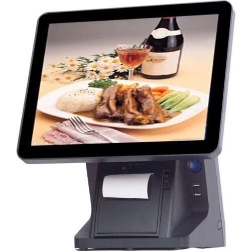 Cash register 15" touch screen pos system commercial retail supermarket pos terminal EPOS PC Point of sale