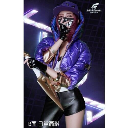 LOL Idol singer new skin KDA Kali High Quality cosplay costume Halloween Christmas New Year Carnival Adult