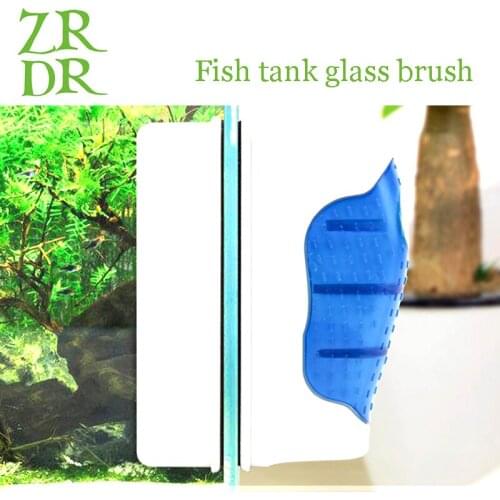 New Magnetic Aquarium Fish Tank Brushes Floating Clean Glass Window Algae Scraper Cleaner Brush Plastic Sponge Accessories Tools