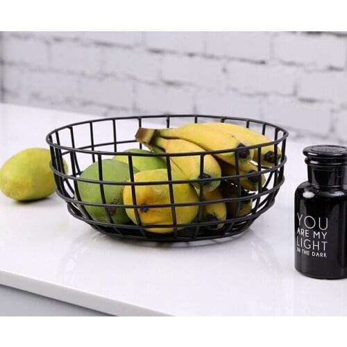 Minimalist Modern Design Metal Steel Fruit Basket Storage rack Plate Bowl home living Room furniture accessory-3 Size Available