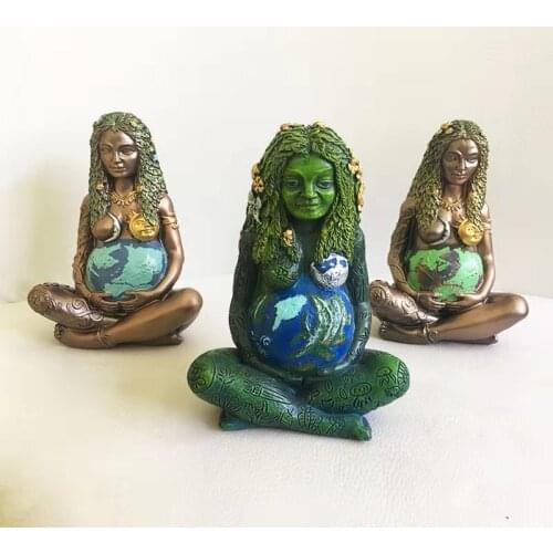 3 Colors Mother of the Earth Table Top Resin Ornament Mother of the Earth Character Gaia