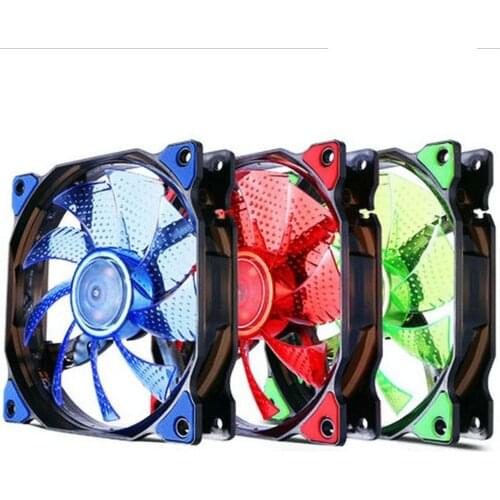 DIY 12V 120x120mm Neon Clear PC Computer Case Cooling Fan Mod With LED Lights Laptop