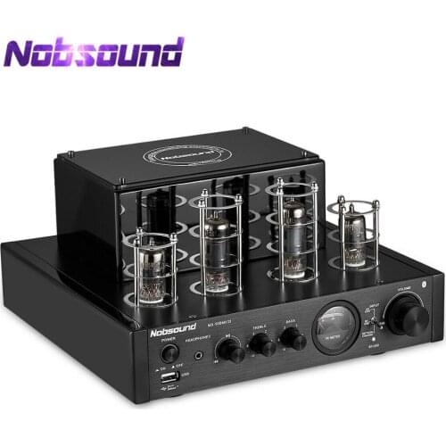 Nobsound HiFi Bluetooth Hybrid Tube Power Amplifier Stereo Subwoofer Amp USB/OPT/COAX