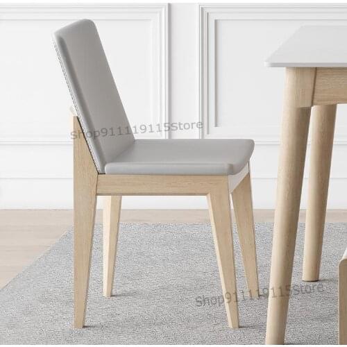 Nordic Solid Wood Dining Table Chair Modern Simple Living Room Home Chair Hotel Leisure Dining Chair Can Be Customized Color Pac