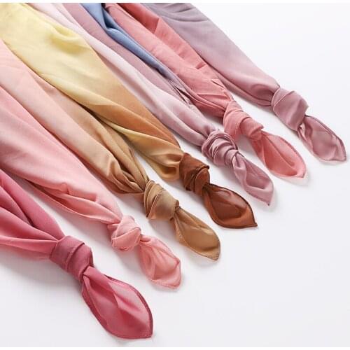 2021 NEW 16 Color Customize Made Tie-Dye Heavy Bubble Chiffon Plain Hijab Women Muslim Scarves Popular Shawl Scarf