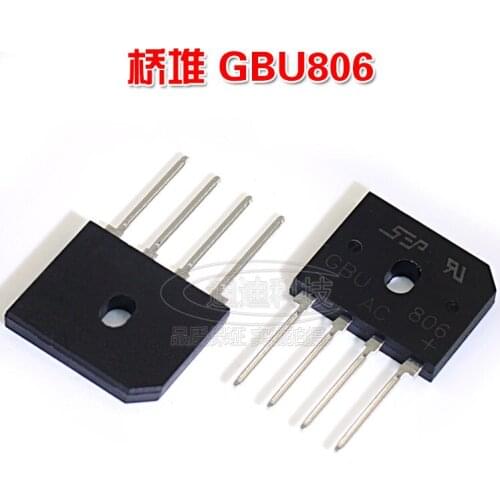New GBU806 rectifier bridge voltage 600V current 8A inline four feet SEP