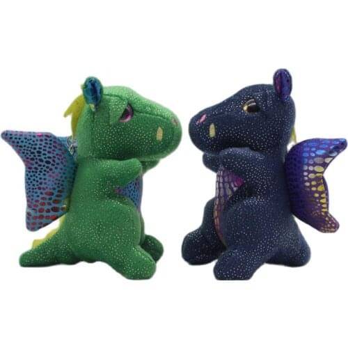 Wholesale 20pcs/lot 12cm little flying dragon doll keychain dinosaur plush toy pterodactyl pendant tyrannosaurus Plush Toys
