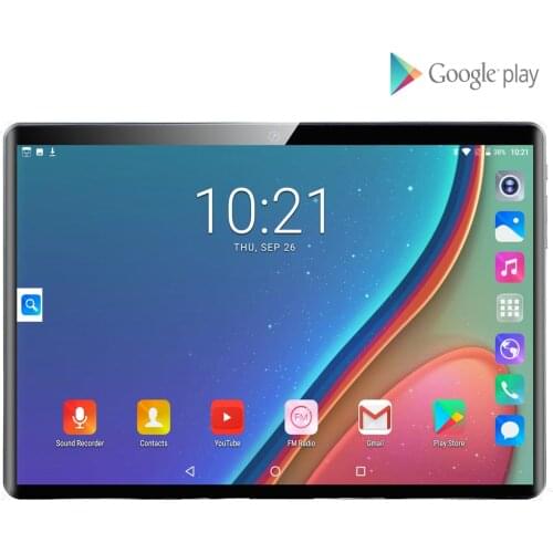 2020 New Super Tempered 2.5D Glass 10 inch tablet Android 9.0 Quad Core 32GB ROM IPS Screen Tablets 10.1 + 64GB TF