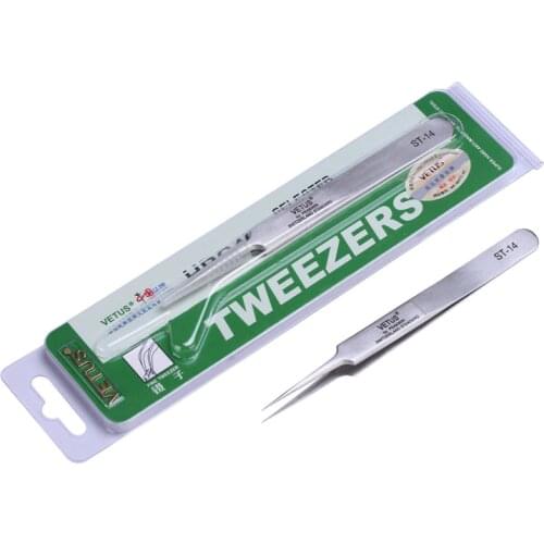 Vetus Switzerland Precision Tweezers Stainless Steel Diy Tweezers Ferramentas Repair Tools ST-14