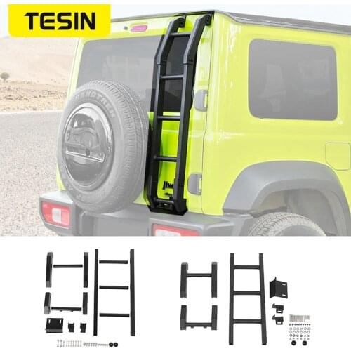 TESIN Protective Frames For Suzuki Jimny JB74 2019+ Car Rear Door Tailgate Ladder Exterior Accessories For Suzuki Jimny 2019