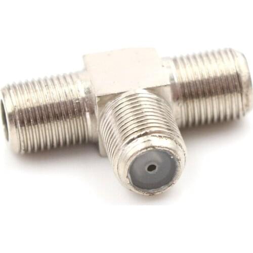 TV Aerial Freeview Virgin Media Silver Thread F Socket T Splitter Adaptor Cable