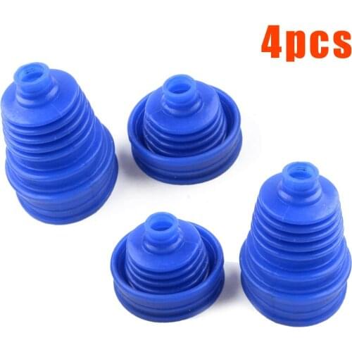 2/4Pcs Blue Universal Silicone CV Constant-velocity Dust Cover Joint Boot Drive Shaft Cars Tools
