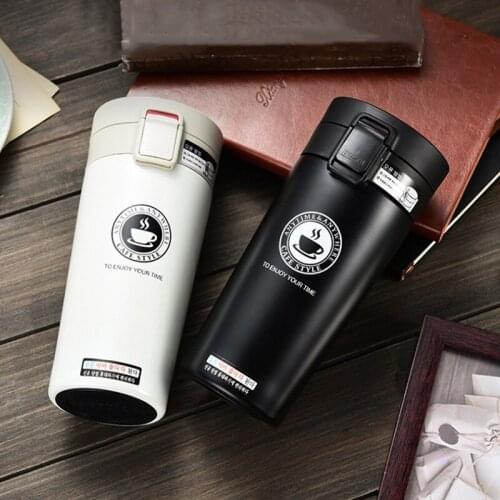 Custom Logo Double Wall Stainless Steel Vacuum Flasks 380ml Thermos Cup Coffee Tea Milk Travel Mug Thermo Bottle Gifts Thermocup