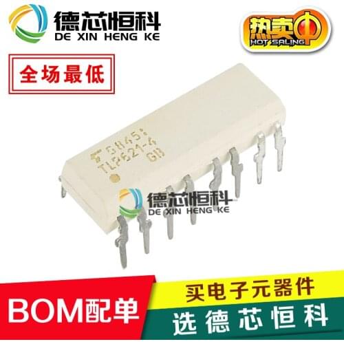 High-speed optocoupler TLP621-4GB TLP621-4 in-line DIP-16 silk screen P621-4 optocoupler