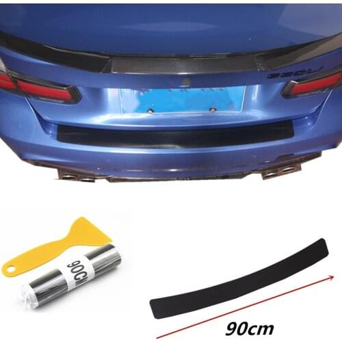 Carbon Fiber Car Trunk Guard Plate Rear Bumper Protect Sticker For Audi A4 B5 B6 B8 A6 A3 A5 Q5 Q7 BMW E46 E39 E90 E36 E60 F30