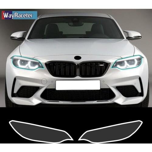 2 Pcs Car Headlight Protective Film Restoration Taillight Insivible Self Healing Sticker For BMW M2 F87 Competition Accessories