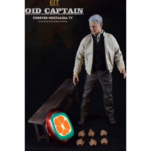 EAA-103 1/6 Scale Collectible Old Captain Action Figure Head Body Clothes Accessory Model for Fans Holiday Gifts