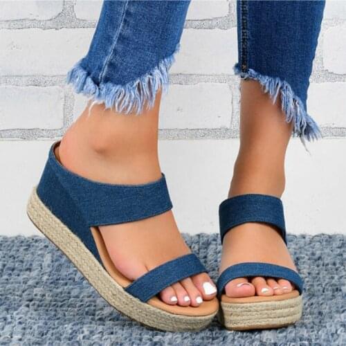 2021 Women Wedge Heel Hollow Platform Non-slip Sandals