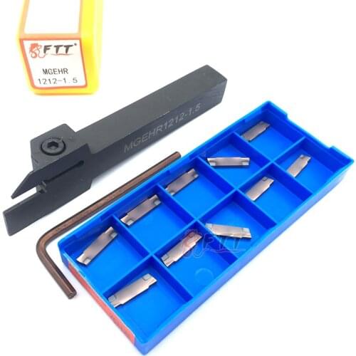 1PC MGEHR1212-1.5 External Grooving Tool Holder Parting Plate +10PCS MGMN150 G YC1125 High quality Carbide Inserts