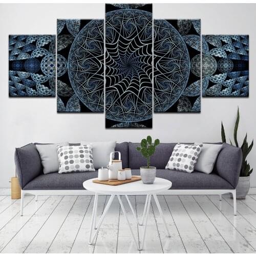 5 piece Abstract blue mandala diamond painting Full square Drill embroidery cross stitch flower mosaic painting by diamonds N908