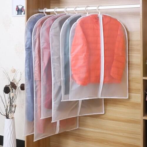 6Pcs/12Pcs Dustproof Cloth Cover Bags Clothes Hanging Garment Dress Suit Coat Dust Cover Home Storage Bag Pouch Case Organizer
