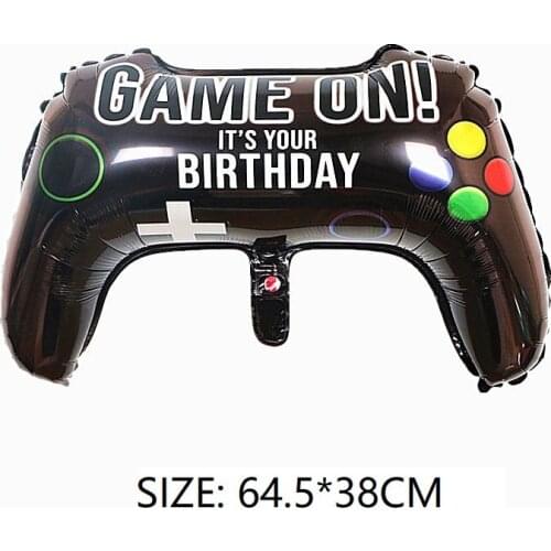 1pc NEW Big Video Game Controller Aluminum Foil Balloon giant Rocket astronaut foil balloons Boy Inflate Toy