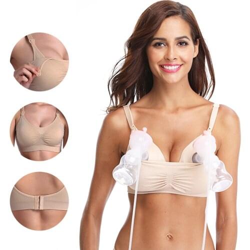 Hand Free Maternity Bra Breast Pump Special Nursing Bra Pregnancy Clothes Breastfeeding Accessories Pumping Bra Can Wear All Day