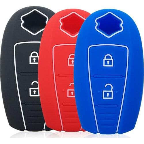 Silicone Key Case Cover For Suzuki Vitara 2021 Swift Ignis Kizashi SX4 Baleno Ertiga Keyless Key Holder Protector Fob Shell Skin