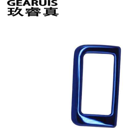 For New Audi A4 B9 2017 Car styling Rear Trunk Switch Control Button Decoration cover Frame Blue Black stainless steel Sticker