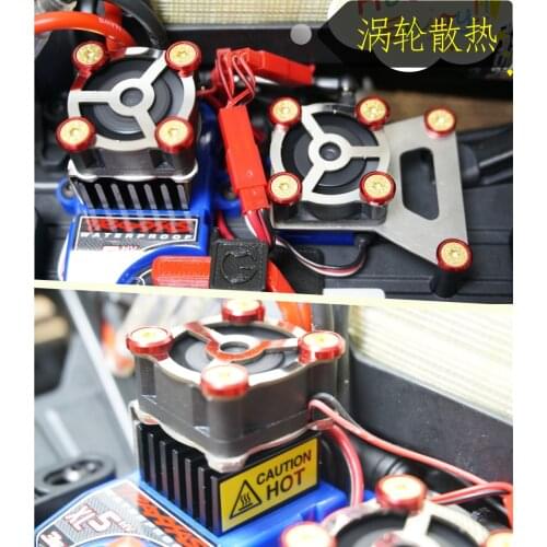 Rc Climbing Car Upgrade Parts Electric ESC Cooling Fan Radiator Turbo Fan For 1/10 TRAXXAS Trx - 4 TRX4 With Magic Band