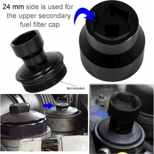 Oil Filter Socket Assistant for Ford Reversible 2003-2010 6.0L 6.4L