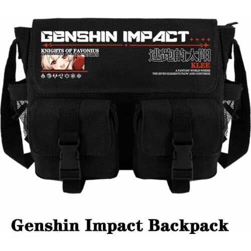 Game Cosplay Genshin Impact Anime Accessories Backpack Project Props Shoulder Bag Venti Diluc Handbag Keqing Qiqi Paimon Klee