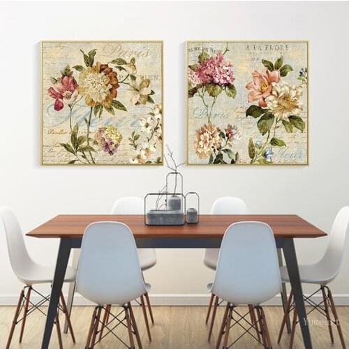 Classical Oil Painting on Canvas Flower Modular Pattern Prints Posters Artwork Abstract Floral Wall Art Bedroom Home Decoration