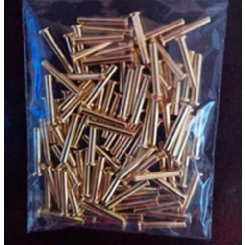 21pcs D1.5mm*10mm*2.5mm module power pin flat head cap straight needle gold-plating